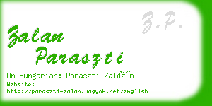 zalan paraszti business card